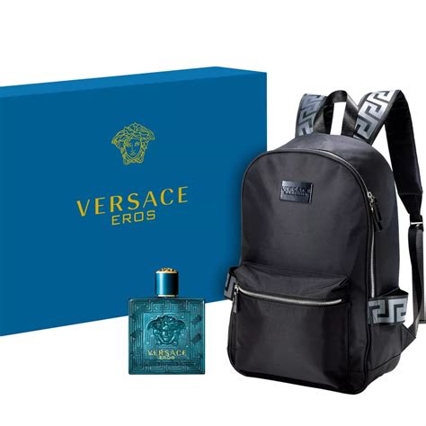 versace eros set backpack|Versace Eros perfume gift set.